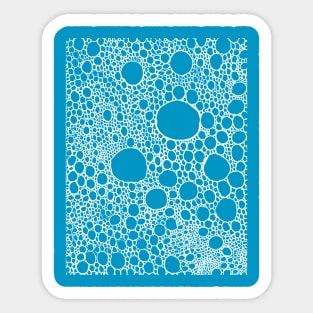 Dots pattern / circle pattern (white on light blue) Sticker